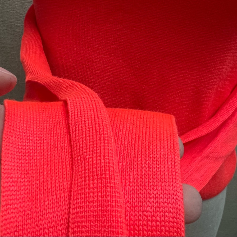 Anthropologie Multi-Way Tie Top Neon Coral - Picture 5 of 6